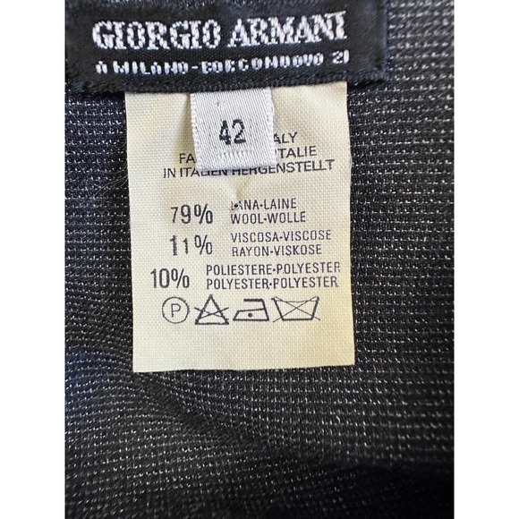 GIORGIO ARMANI Borgonuovo Milano Black Label Gray Pant Suit Size EU 42 (US 6)VTG - Picture 4 of 8